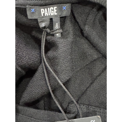 Paige Black V-Neck Midi Dress With Flutter Sleeves & Tie Waist For Women SMALL