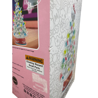 Hello Kitty Ceramic Christmas Tree With Multi-Color Lights 12" By Ikonic