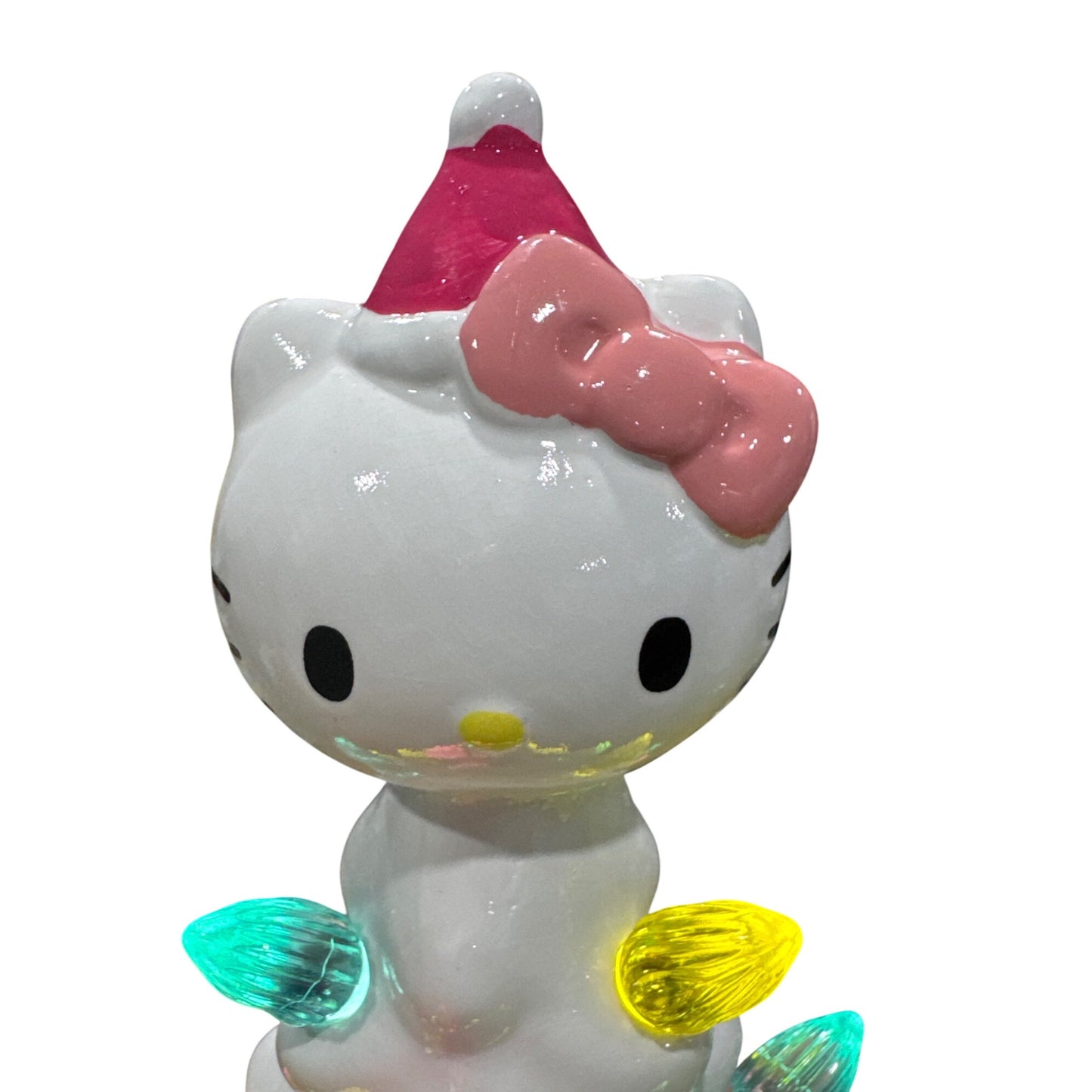 Hello Kitty Ceramic Christmas Tree With Multi-Color Lights 12" By Ikonic
