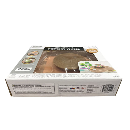 Motorized Pottery Wheel Kit With Air Dry Clay & Paints For Ages 6+ - 2 Speed Motor - Crafting Set By RMS