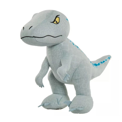 Jurassic World Velociraptor Blue Plush Toy 9.5" Gray & Blue Dinosaur Stuffed Animal