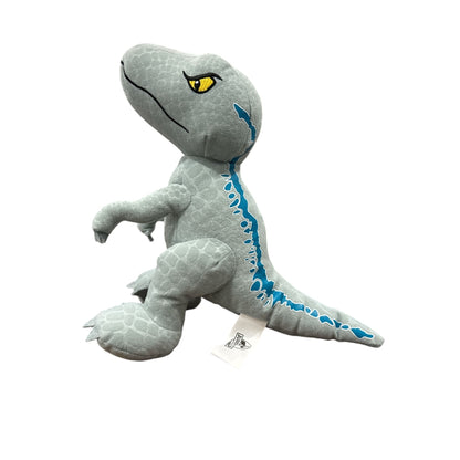 Jurassic World Velociraptor Blue Plush Toy 9.5" Gray & Blue Dinosaur Stuffed Animal