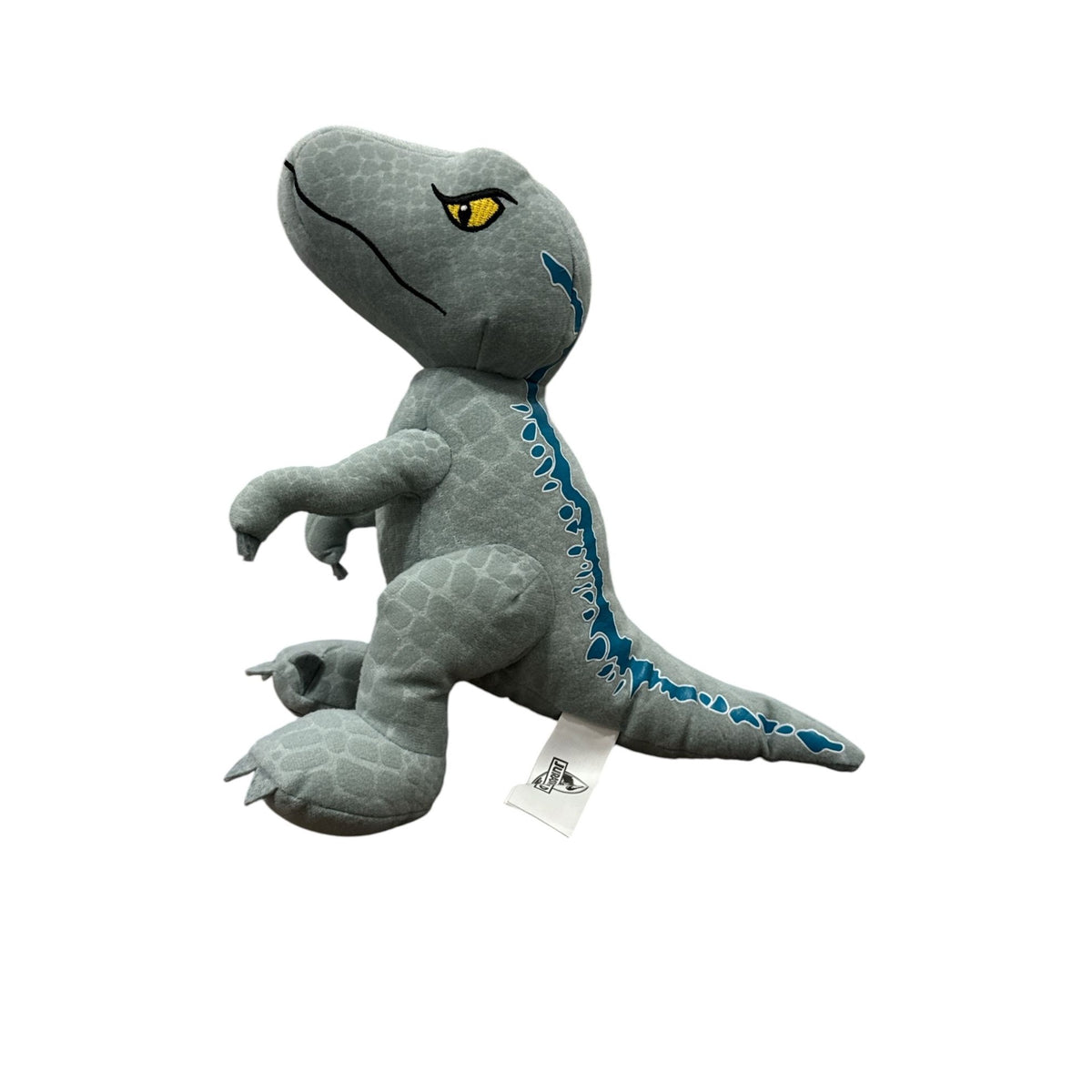 Jurassic World Velociraptor Blue Plush Toy 9.5" Gray & Blue Dinosaur Stuffed Animal