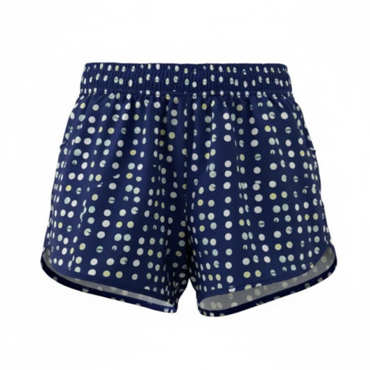 Z By Zella Girls Polka Dot Elastic Waist Active Shorts L Blue/White/Yellow