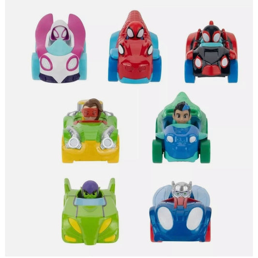 Marvel Spidey & Amazing Friends Dino-Webs Amazing Metals 7-Pack Exclusive Styles Toy Cars