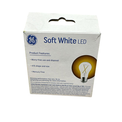 GE Soft White LED Light Bulbs 40W Equivalent A15 Classic Shape Dimmable 2 Pack 320 Lumens Long-Lasting Energy-Efficient
