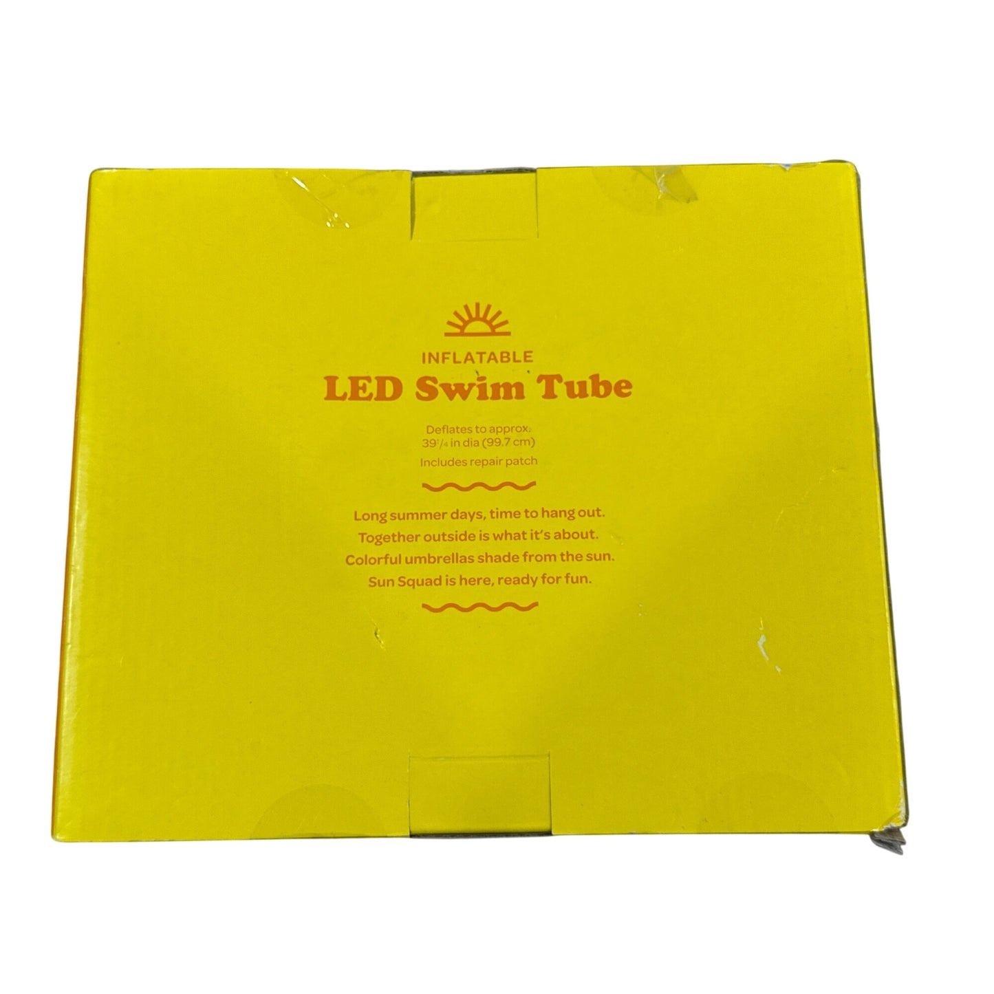 Inflatable LED Swim Tube With Shake-Activated Lights 36" Diameter Sun Squad