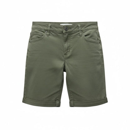 Wit & Wisdom Women's Olive Green Ab-Solution Cuffed Stretch Shorts Size 0 Casual Everyday Style