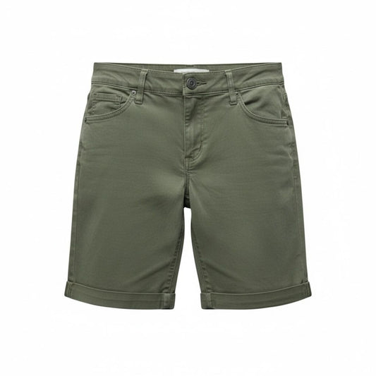 Wit & Wisdom Women's Olive Green Ab-Solution Cuffed Stretch Shorts Size 0 Casual Everyday Style