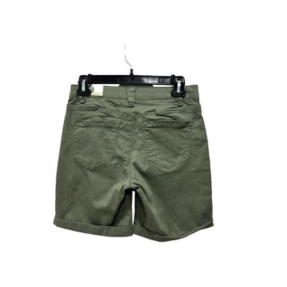 Wit & Wisdom Women's Olive Green Ab-Solution Cuffed Stretch Shorts Size 0 Casual Everyday Style