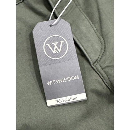 Wit & Wisdom Women's Olive Green Ab-Solution Cuffed Stretch Shorts Size 0 Casual Everyday Style