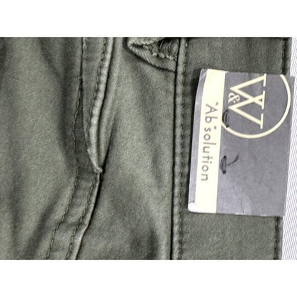Wit & Wisdom Women's Olive Green Ab-Solution Cuffed Stretch Shorts Size 0 Casual Everyday Style