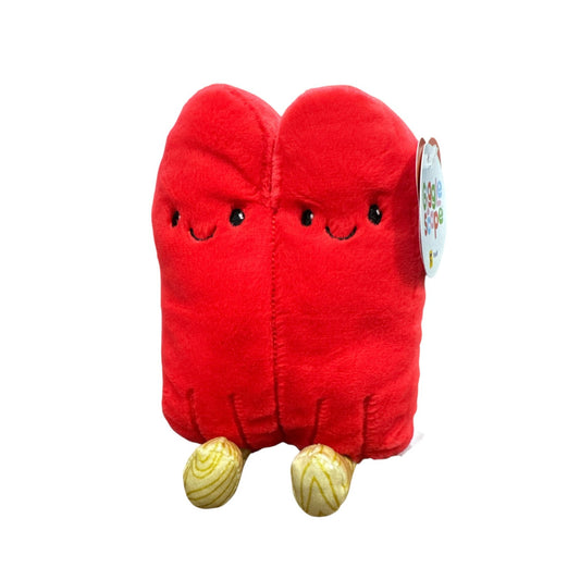 Giggle Scape Red Plush Toy With Smiling Faces & Yellow Feet For Ages 1+