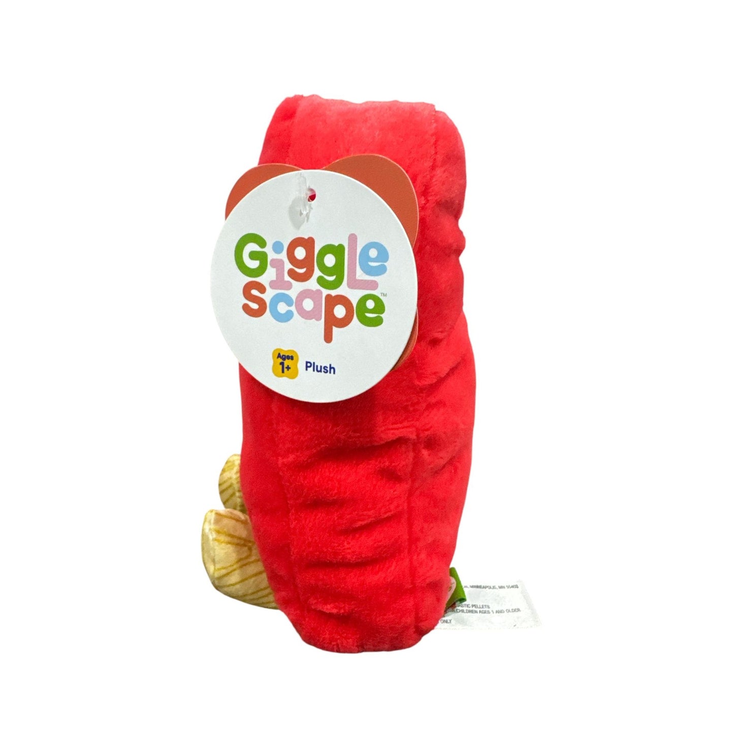 Giggle Scape Red Plush Toy With Smiling Faces & Yellow Feet For Ages 1+