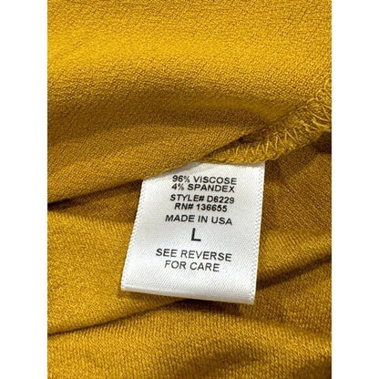 West K Mustard Asymmetrical Hem Sleeveless Dress Size Large
