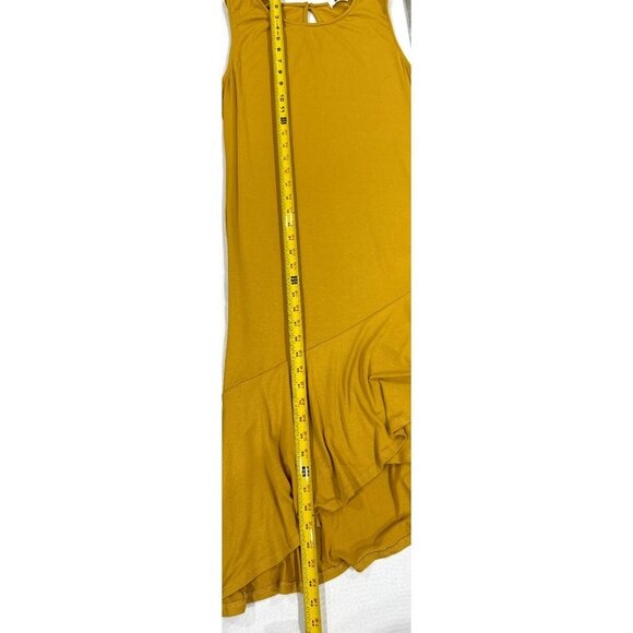 West K Mustard Asymmetrical Hem Sleeveless Dress Size Large
