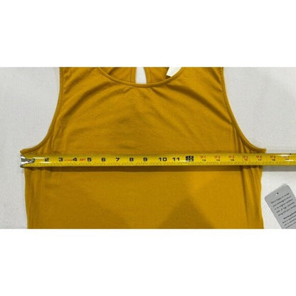 West K Mustard Asymmetrical Hem Sleeveless Dress Size Large