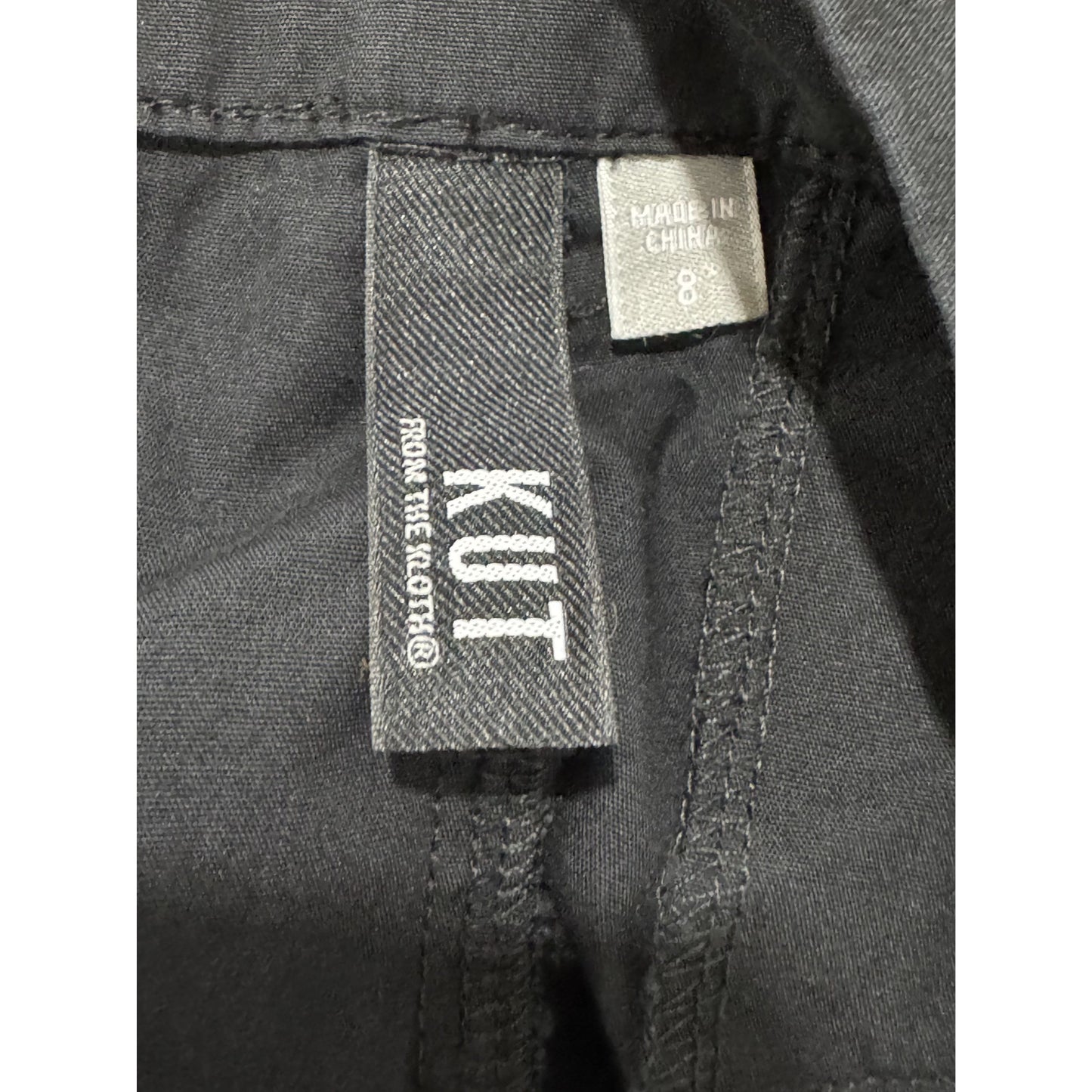 Kut From The Kloth Women's Black Cotton Cropped Pants Size 8
