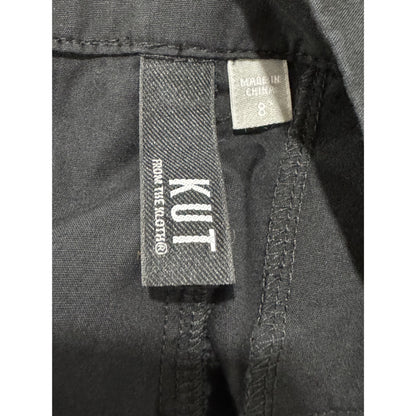 Kut From The Kloth Women's Black Cotton Cropped Pants Size 8