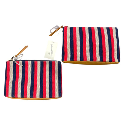 Universal Thread Red And Blue Striped Clutch/Makeup Bag (2-pack Bundle)