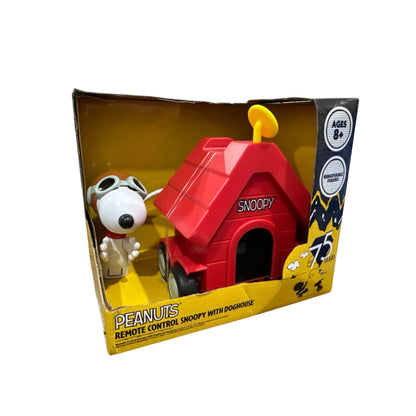 Peanuts Remote Control Snoopy With Doghouse Toy - Ages 8+ 27 MHz Moves Forward & Backward Removable Figure 75th Anniversary Edition