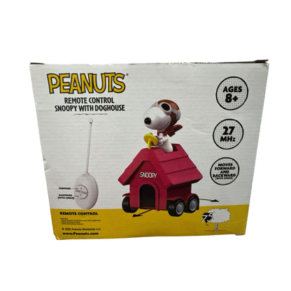 Peanuts Remote Control Snoopy With Doghouse Toy - Ages 8+ 27 MHz Moves Forward & Backward Removable Figure 75th Anniversary Edition