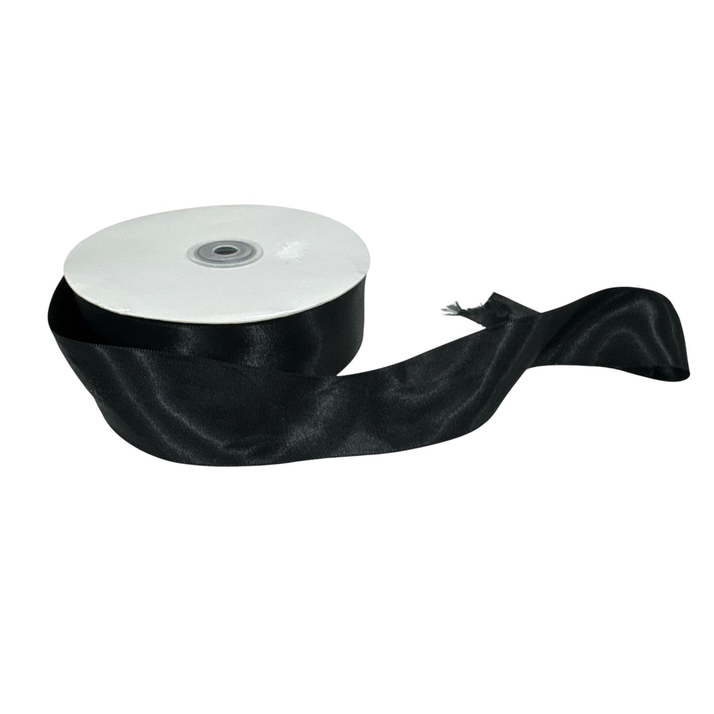 Wide Black Satin Ribbon Roll 1-1/2" x Approx. 30+ Yards For Crafts Gift Wrapping And Decorations