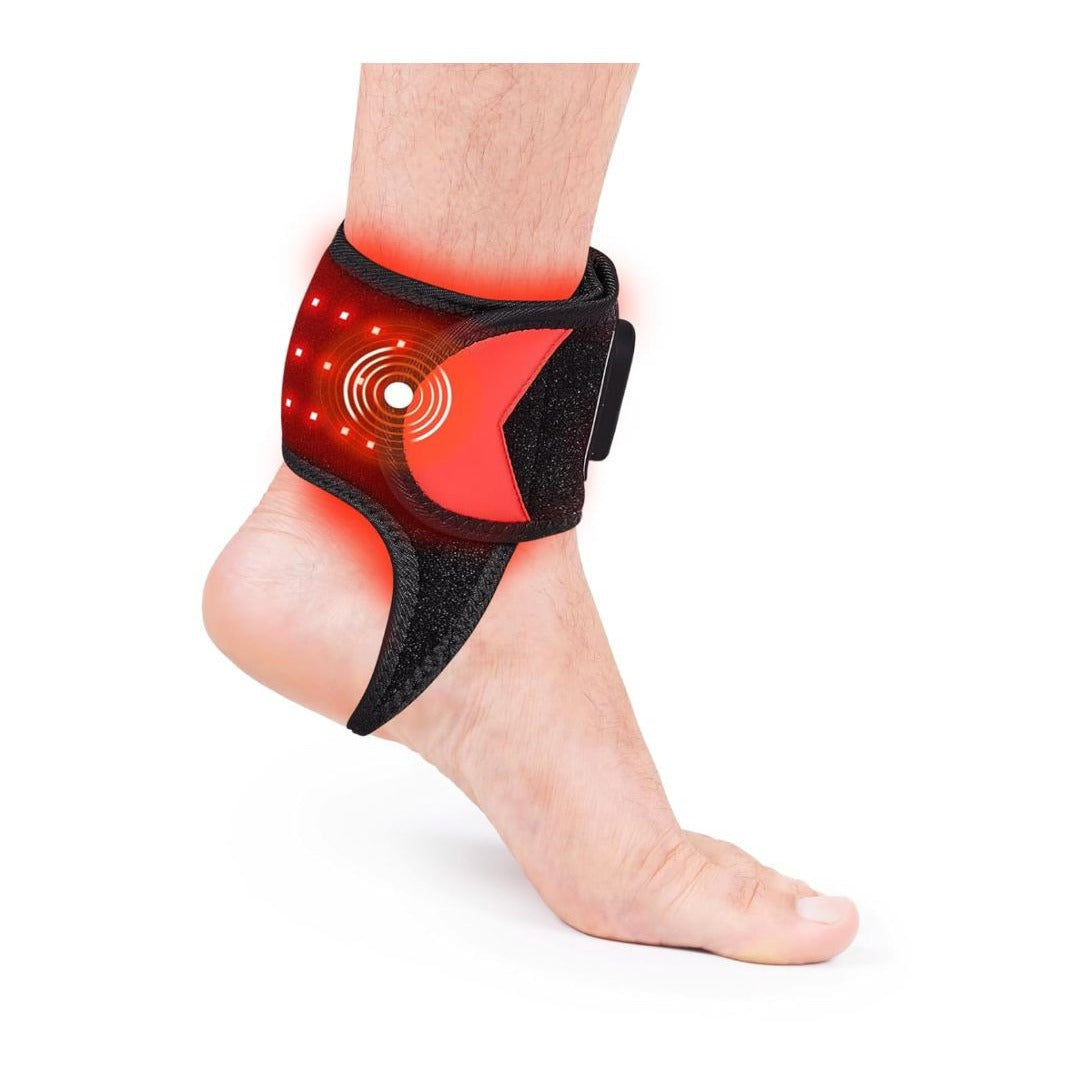 Ankle Massager for Pain Relief, Cordless Ankle Heating Pad and Foot Warmer Wrap with 3 Heat & 3 Massage Modes