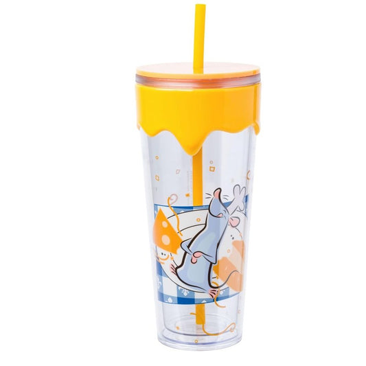 Disney Ratatouille Remy Tumbler Cup With Straw & Drip Lid 26 Oz BPA-Free Plastic