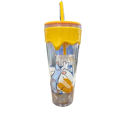 Disney Ratatouille Remy Tumbler Cup With Straw & Drip Lid 26 Oz BPA-Free Plastic