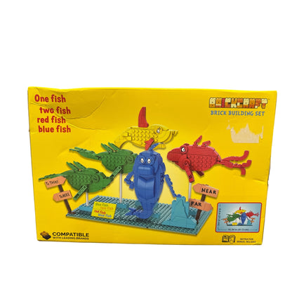 Dr. Seuss One Fish Two Fish 571-Piece Brick Building Set For Ages 8+ Compatible With Leading Brands