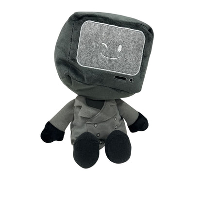Skibidi Toilet Plush TV Head Black & Gray Soft Stuffed Toy 10 Inches