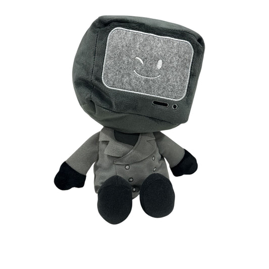 Skibidi Toilet Plush TV Head Black & Gray Soft Stuffed Toy 10 Inches