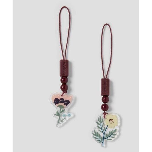 Heyday Floral Tech Charms 2-Count Compatible With Smartphones & Devices