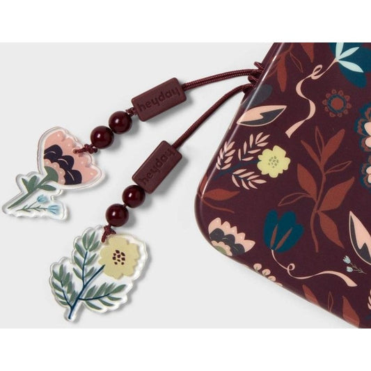 Heyday Floral Tech Charms 2-Count Compatible With Smartphones & Devices
