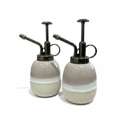 Set of 2 Ceramic Plant Mister With Stainless Steel Pump By Good Little Garden