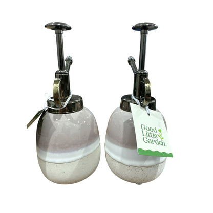 Set of 2 Ceramic Plant Mister With Stainless Steel Pump By Good Little Garden