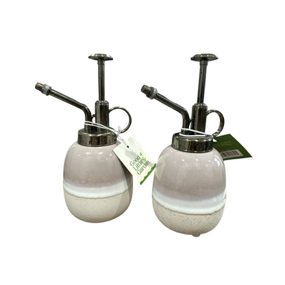 Set of 2 Ceramic Plant Mister With Stainless Steel Pump By Good Little Garden