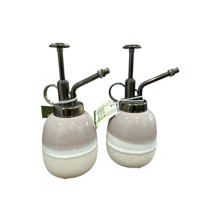 Set of 2 Ceramic Plant Mister With Stainless Steel Pump By Good Little Garden