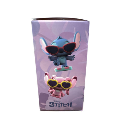 Disney Stitch Surfing Stitch & Angel Flocked Figures With Sunglasses 2-Piece Collectible Set Ages 3+