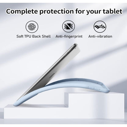 JKSML Protective Case with Pencil Holder for iPad 9/8/7 10.2 Inch, Auto Sleep/Wake, Blue