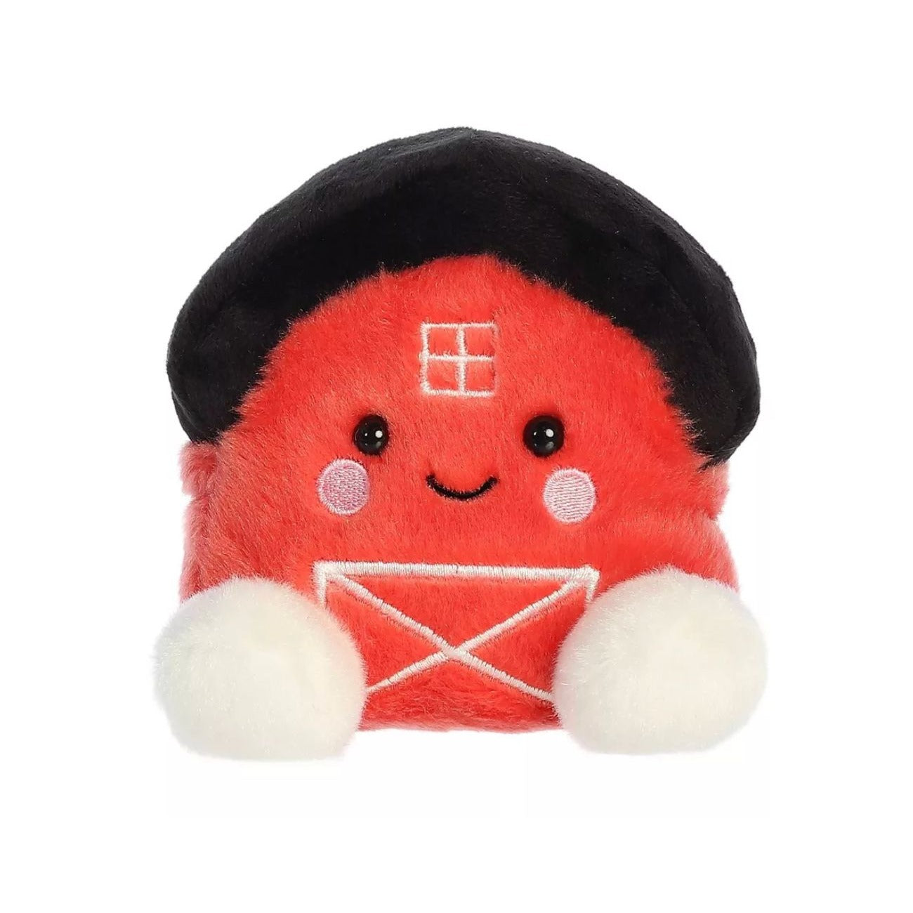 Palm Pals Plush Barn House Red & Black Soft Toy With Tags Collectible Gift