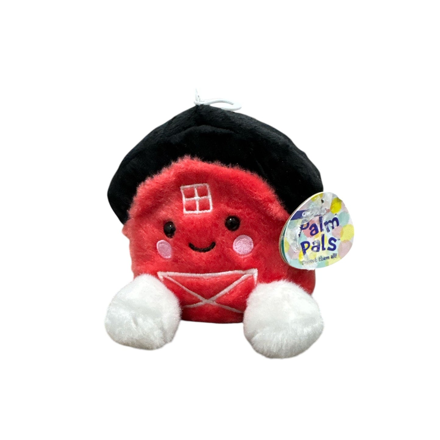 Palm Pals Plush Barn House Red & Black Soft Toy With Tags Collectible Gift