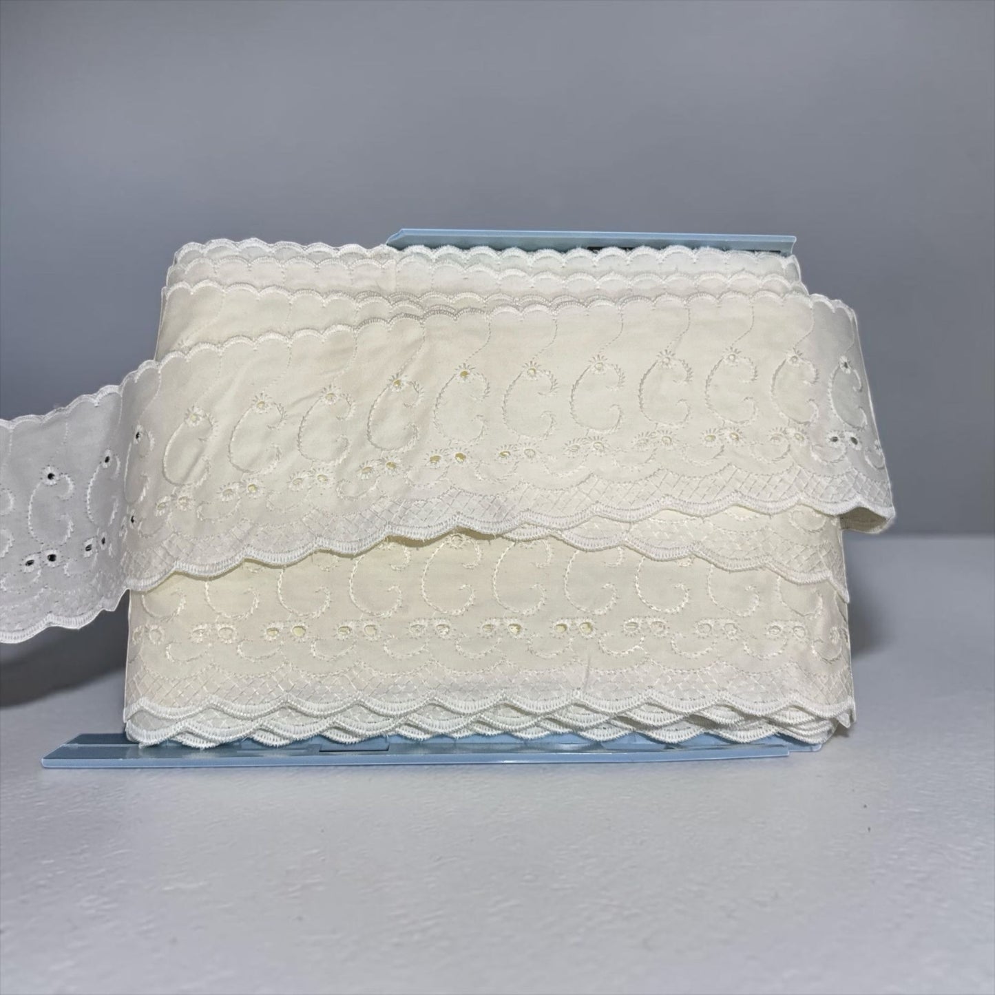 Ivory Embroidered Eyelet Lace Edge Trim 3.5 Inches Wide Sewing Craft Supplies