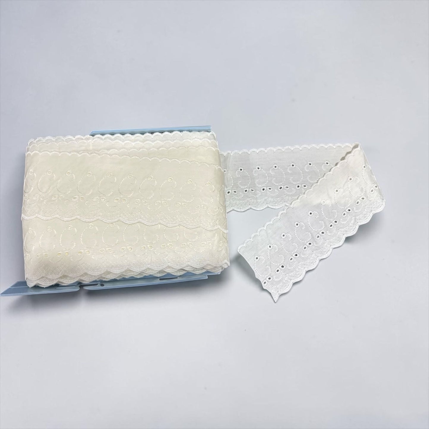 Ivory Embroidered Eyelet Lace Edge Trim 3.5 Inches Wide Sewing Craft Supplies