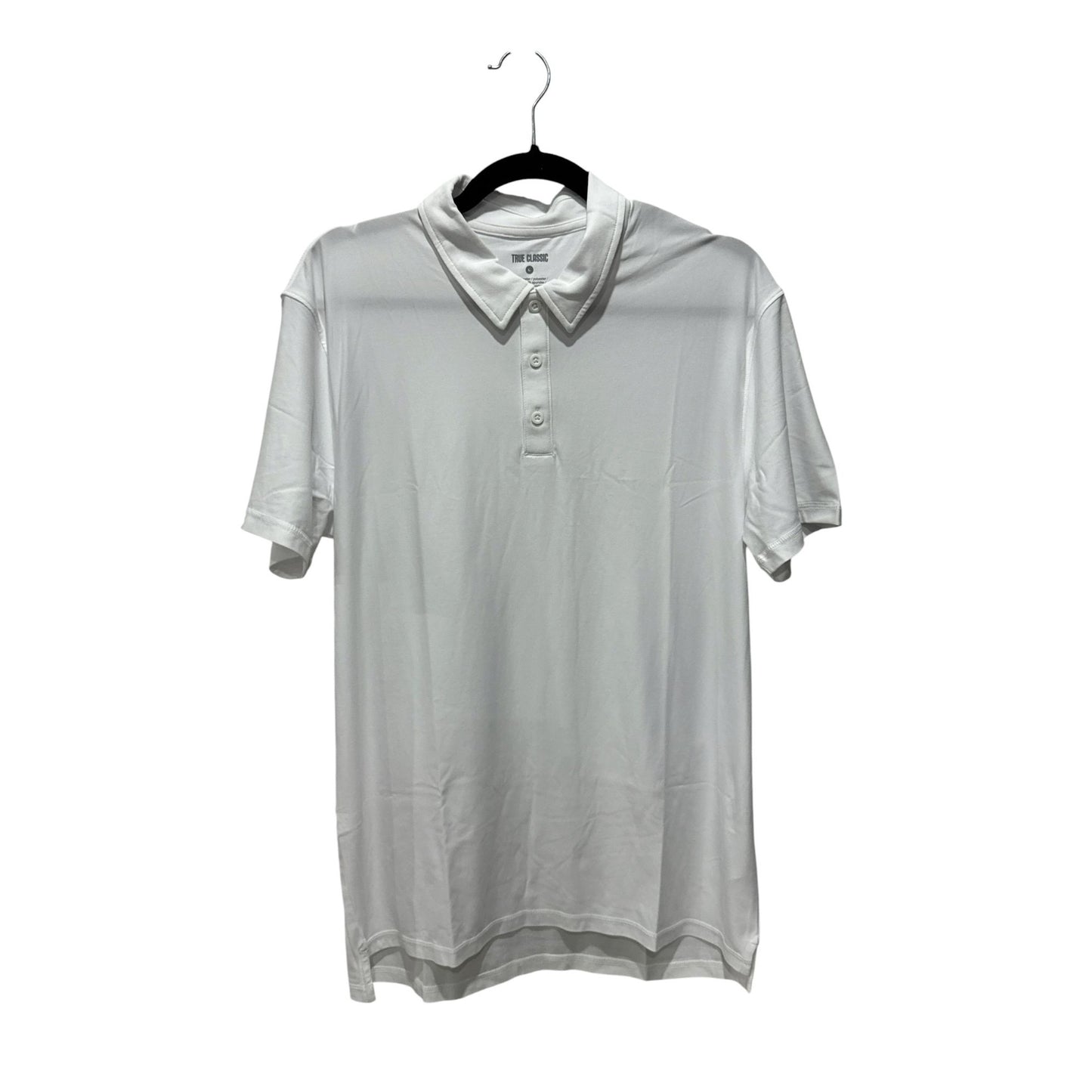 True Classic White Polo Shirt Mens Large Lightweight Performance Fit LARGE