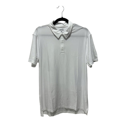 True Classic White Polo Shirt Mens Large Lightweight Performance Fit LARGE