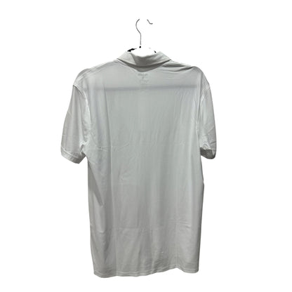 True Classic White Polo Shirt Mens Large Lightweight Performance Fit LARGE