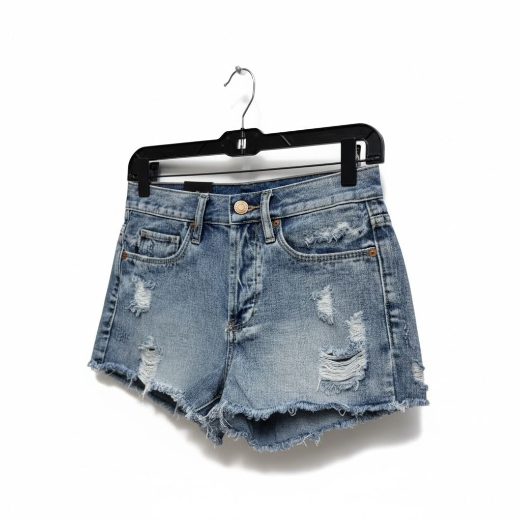 Blanknyc Distressed Denim Cutoff Shorts Size 24 Light Wash Raw Hem Women's Casual Summerwear