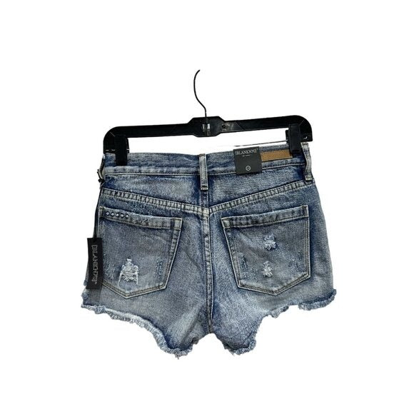 Blanknyc Distressed Denim Cutoff Shorts Size 24 Light Wash Raw Hem Women's Casual Summerwear